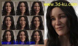 3D打印模型Beautiful Warrior - Expressions for Genesis 8 Female and Gia 8的图片