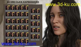 3D打印模型Beautiful Warrior - Expressions for Genesis 8 Female and Gia 8的图片