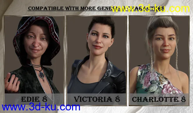 Beautiful Warrior - Expressions for Genesis 8 Female and Gia 8模型的图片8