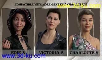 3D打印模型Beautiful Warrior - Expressions for Genesis 8 Female and Gia 8的图片