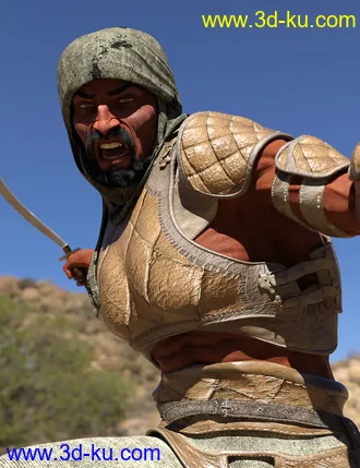 3D打印模型Bedu Desert Warrior Outfit for Genesis 8 Male(s)的图片