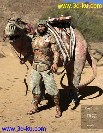 3D打印模型Bedu Desert Warrior Outfit for Genesis 8 Male(s)的图片