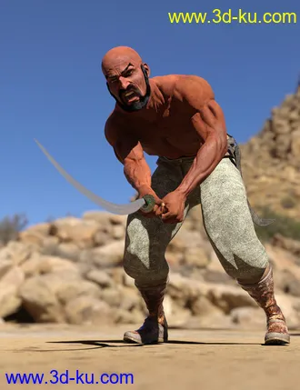 3D打印模型Bedu Desert Warrior Outfit for Genesis 8 Male(s)的图片