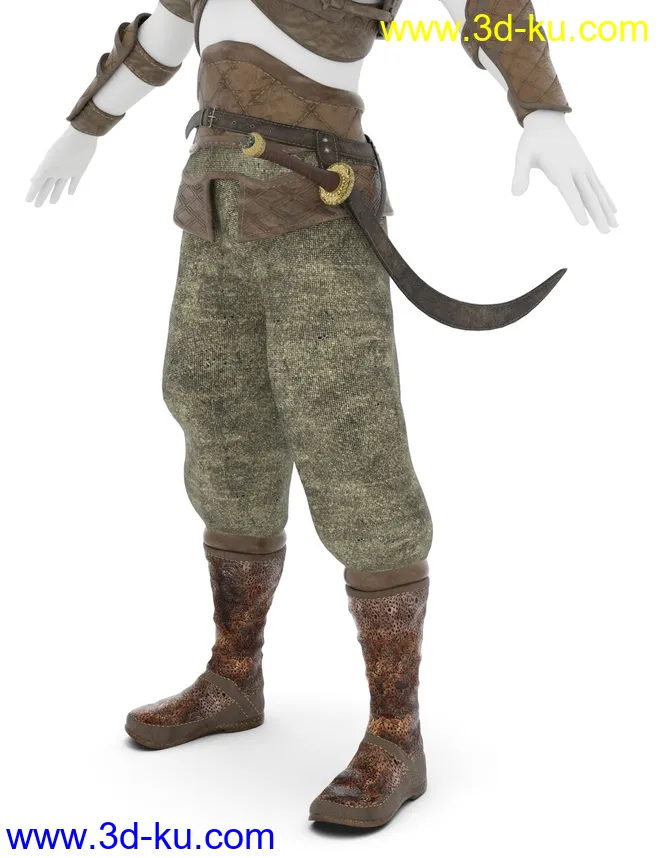 Bedu Desert Warrior Outfit for Genesis 8 Male(s)模型的图片17