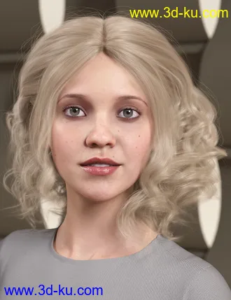 3D打印模型Bendine Hair for Genesis 3 and 8 Female(s)的图片