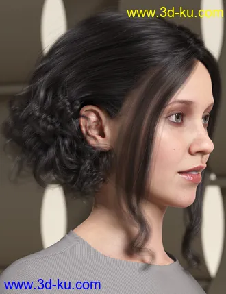 Bendine Hair for Genesis 3 and 8 Female(s)模型的图片9
