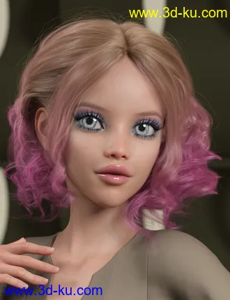 3D打印模型Bendine Hair for Genesis 3 and 8 Female(s)的图片