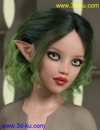 3D打印模型Bendine Hair for Genesis 3 and 8 Female(s)的图片