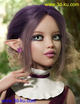 3D打印模型Bendine Hair for Genesis 3 and 8 Female(s)的图片