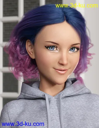 Bendine Hair for Genesis 3 and 8 Female(s)模型的图片16