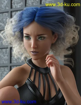 3D打印模型Bendine Hair for Genesis 3 and 8 Female(s)的图片