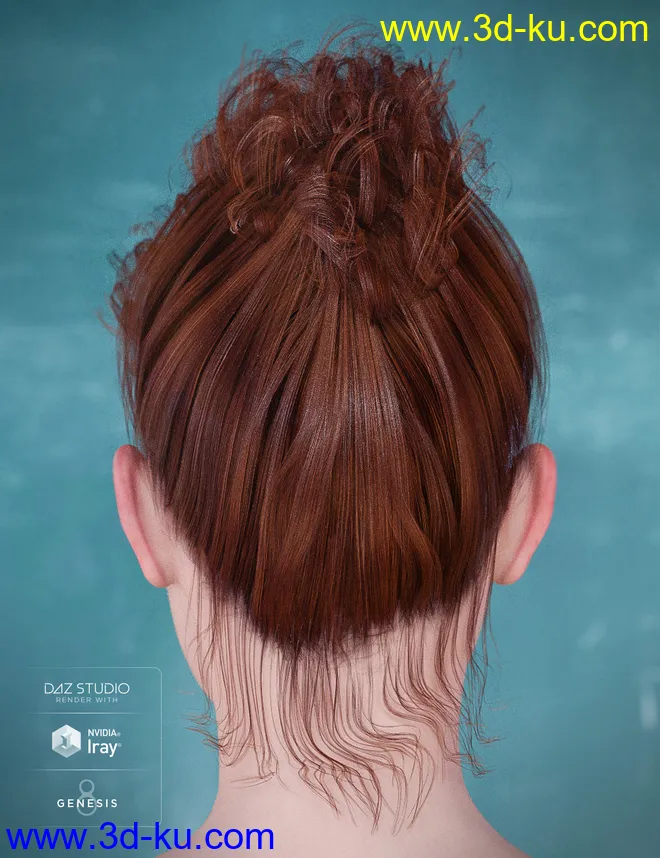 Bernedette Hair for Genesis 8 Female(s)模型的图片4