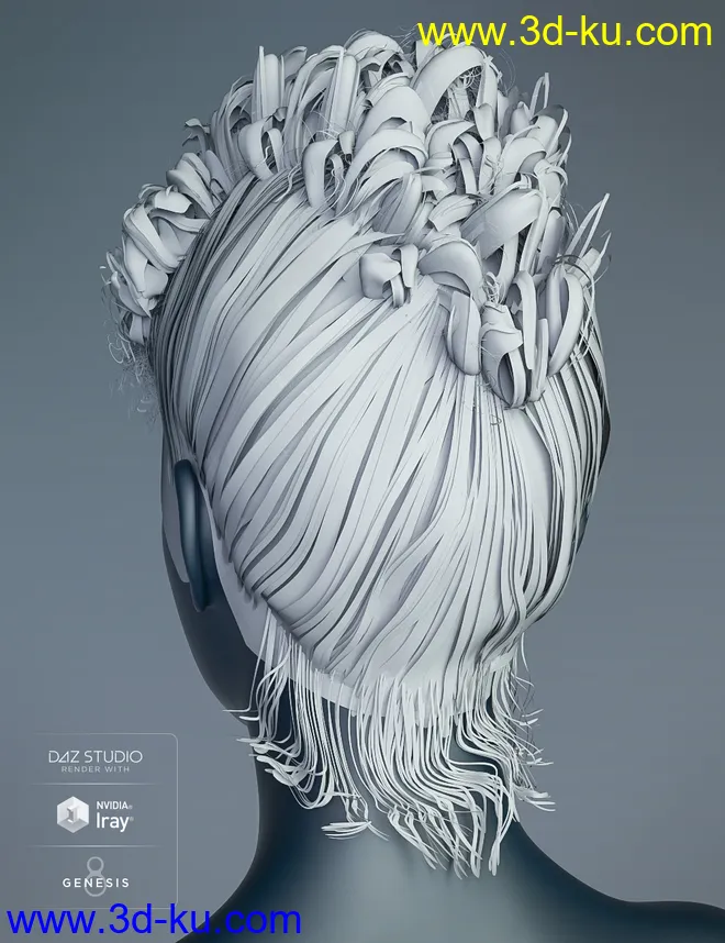 Bernedette Hair for Genesis 8 Female(s)模型的图片7