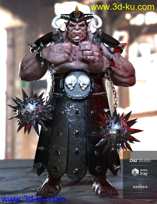 Berzerker Battle Outfit for Genesis 8 Males(s)模型的图片1