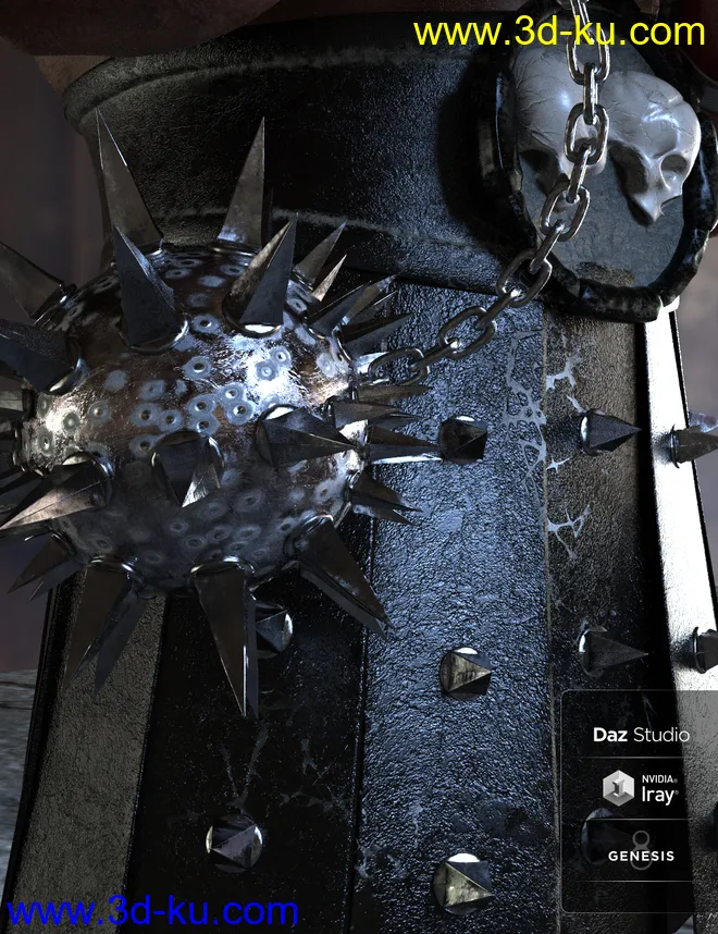 Berzerker Battle Outfit for Genesis 8 Males(s)模型的图片5