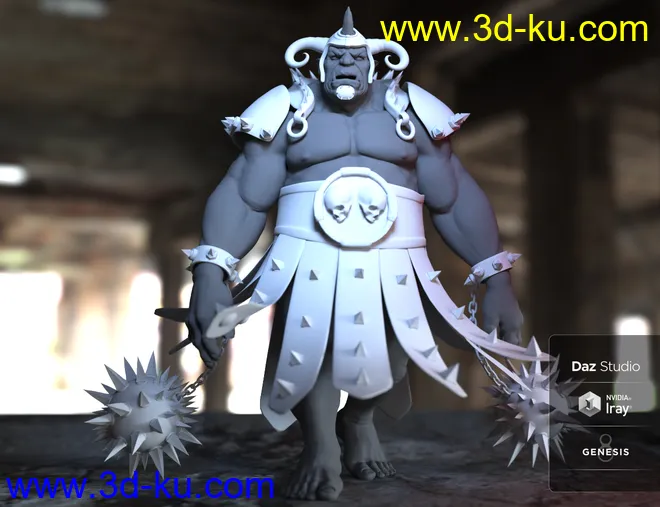 Berzerker Battle Outfit for Genesis 8 Males(s)模型的图片6