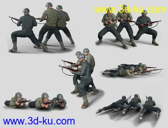 3D打印模型Billboard Crowd Generator - World War II的图片