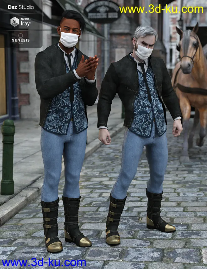BioGen University Outfit for Genesis 8 Male(s)模型的图片5