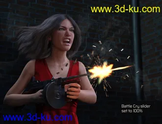 3D打印模型Biometric Expressions - Screams of Terror and Battle! for Genesis 3 Female(s)的图片