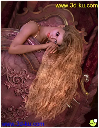 3D打印模型Biscuits Jam Hair with dForce for Genesis 8 Female(s)的图片