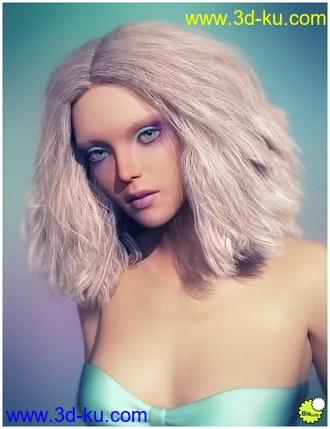 3D打印模型Biscuits Jam Hair with dForce for Genesis 8 Female(s)的图片