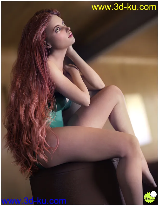 Biscuits Jam Hair with dForce for Genesis 8 Female(s)模型的图片8