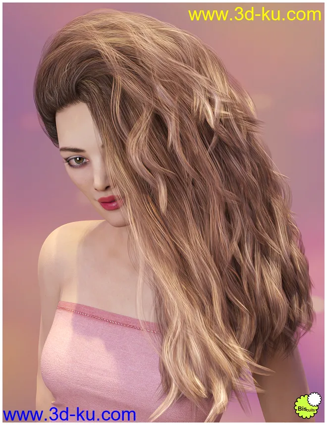 Biscuits Jam Hair with dForce for Genesis 8 Female(s)模型的图片10