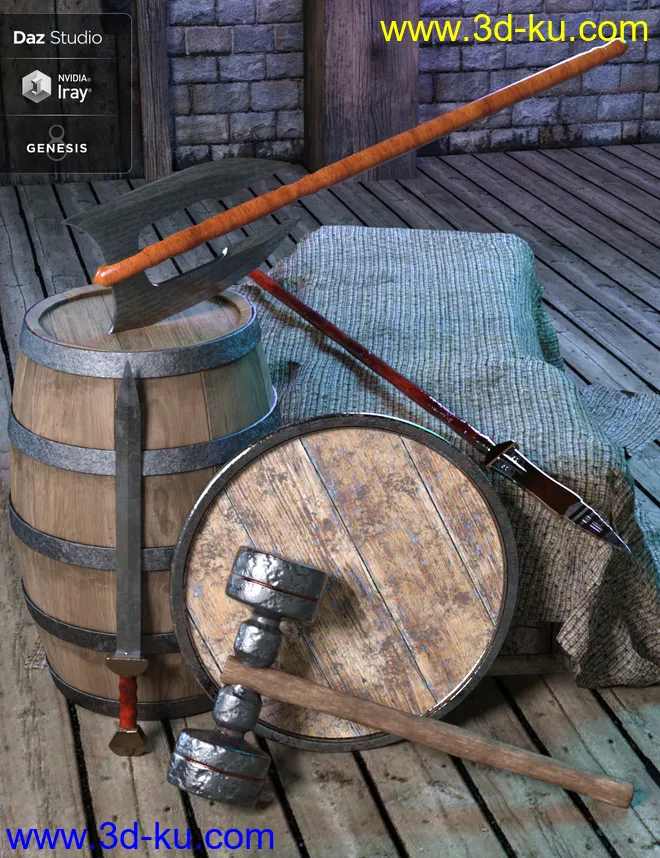 Black Market Blades Gladiator Basics for Genesis 8 and Centaur 8模型的图片1