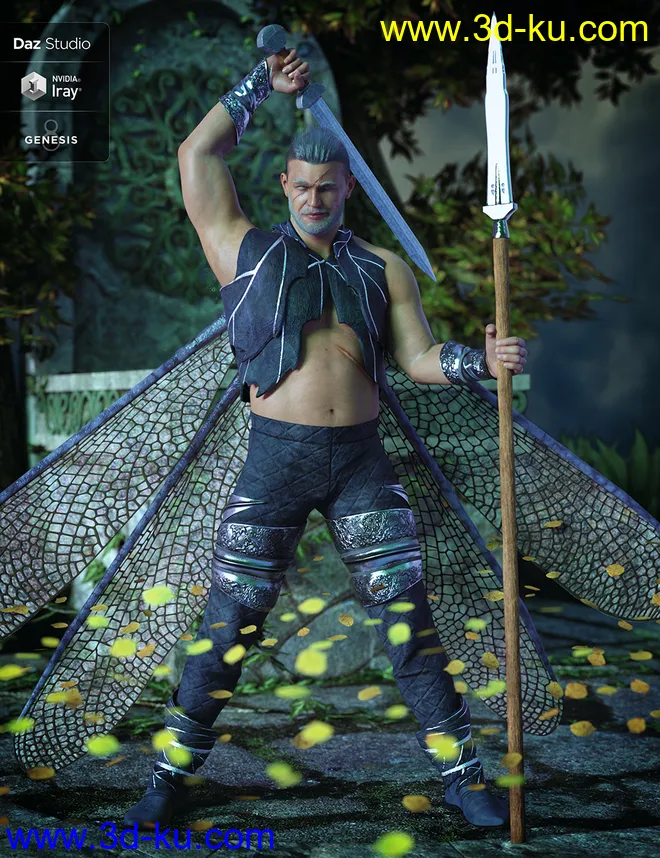 Black Market Blades Gladiator Basics for Genesis 8 and Centaur 8模型的图片6