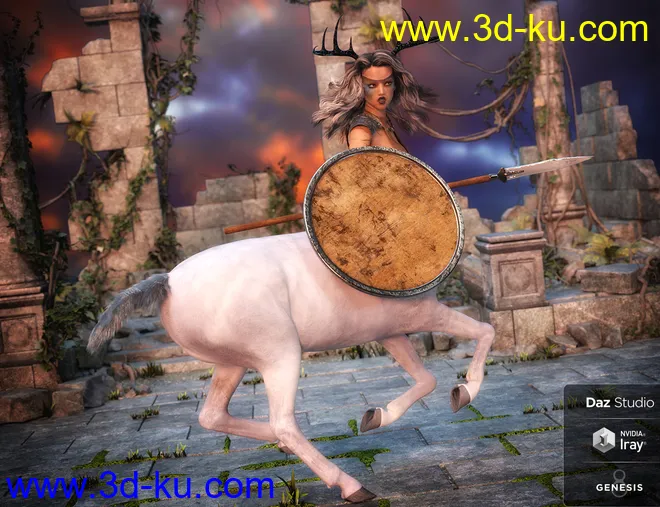 Black Market Blades Gladiator Basics for Genesis 8 and Centaur 8模型的图片7