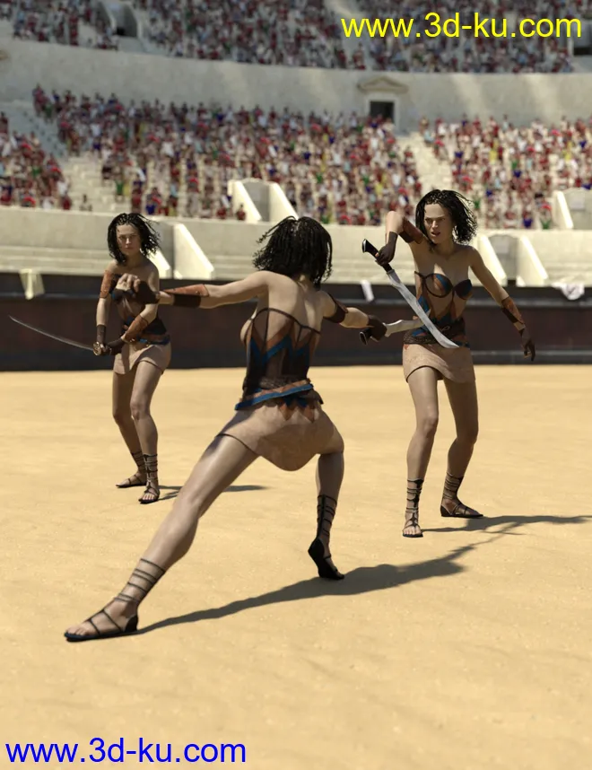 Blademaster Poses for Genesis 8模型的图片1