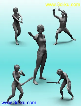 3D打印模型Blademaster Poses for Genesis 8的图片