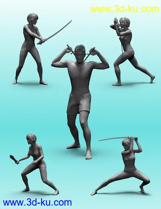 3D打印模型Blademaster Poses for Genesis 8的图片