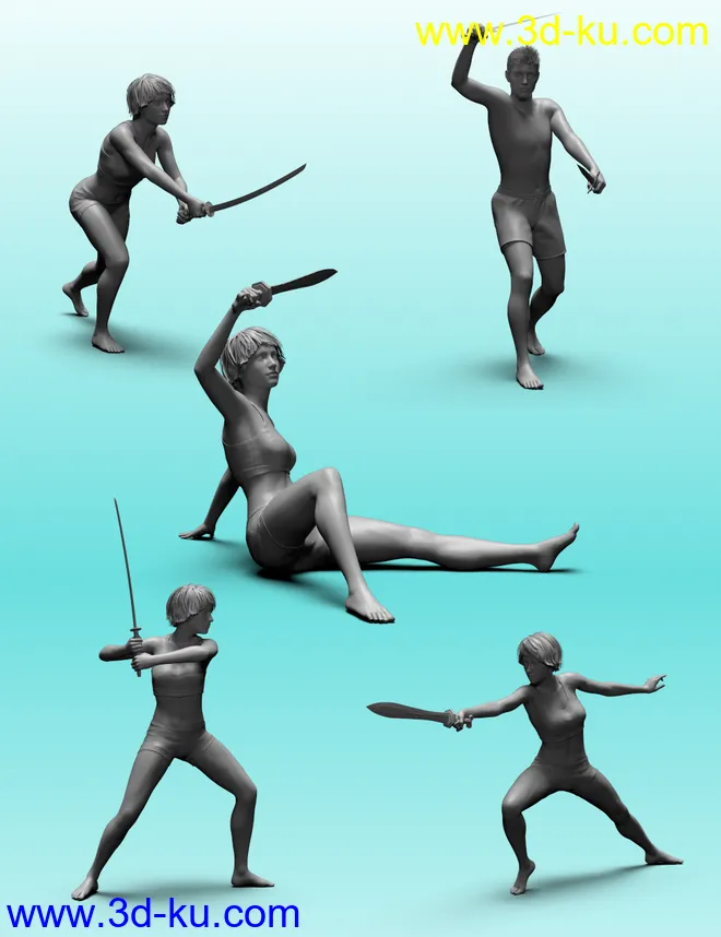 Blademaster Poses for Genesis 8模型的图片6