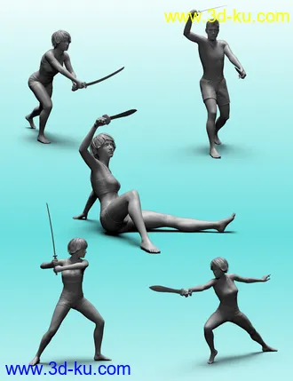 3D打印模型Blademaster Poses for Genesis 8的图片