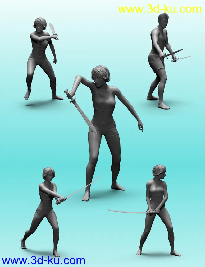 Blademaster Poses for Genesis 8模型的图片7