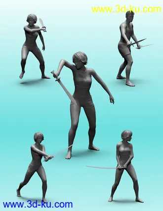 3D打印模型Blademaster Poses for Genesis 8的图片