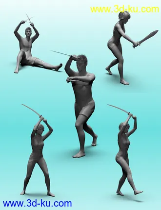 3D打印模型Blademaster Poses for Genesis 8的图片