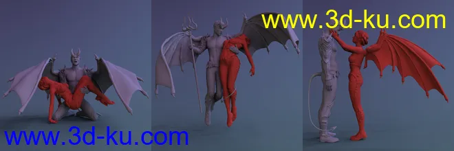 Blasphemy - Poses and Props for Genesis 8 and Infernal Wings模型的图片2