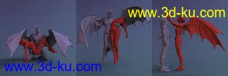 3D打印模型Blasphemy - Poses and Props for Genesis 8 and Infernal Wings的图片