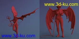 3D打印模型Blasphemy - Poses and Props for Genesis 8 and Infernal Wings的图片