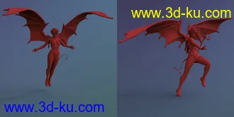 3D打印模型Blasphemy - Poses and Props for Genesis 8 and Infernal Wings的图片