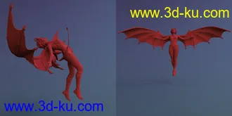 3D打印模型Blasphemy - Poses and Props for Genesis 8 and Infernal Wings的图片