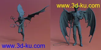 3D打印模型Blasphemy - Poses and Props for Genesis 8 and Infernal Wings的图片
