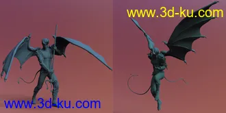 3D打印模型Blasphemy - Poses and Props for Genesis 8 and Infernal Wings的图片