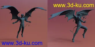 3D打印模型Blasphemy - Poses and Props for Genesis 8 and Infernal Wings的图片