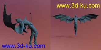 3D打印模型Blasphemy - Poses and Props for Genesis 8 and Infernal Wings的图片
