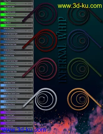 3D打印模型Blasphemy - Poses and Props for Genesis 8 and Infernal Wings的图片