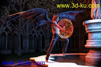 3D打印模型Blasphemy - Poses and Props for Genesis 8 and Infernal Wings的图片