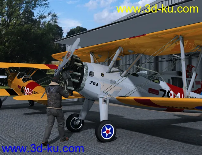 Blue Sky Biplane模型的图片2